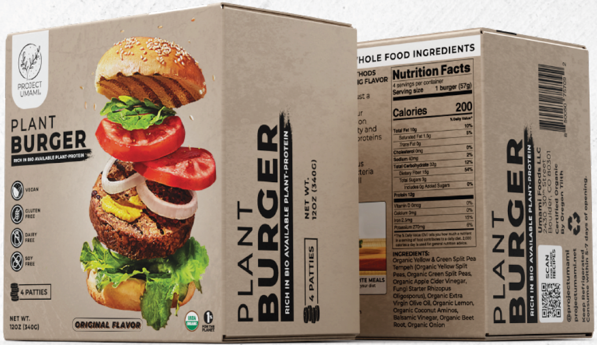 Plant Burgers -- Project Umami 4 patties (frozen)