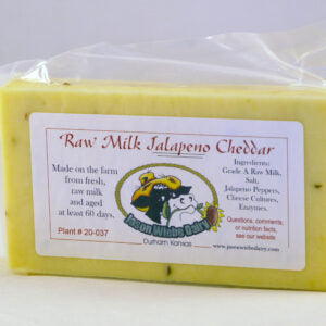 Cheese: Raw Milk White Cheddar (Jalapeno) -- 16oz
