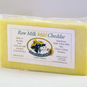 Raw White Cheddar Cheese (Mild) -- 16oz