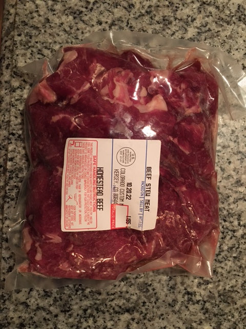 Beef: Stew meat -- approx, 3 pounds